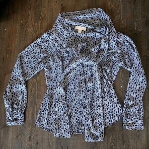 💐2/$25 Michael Kors Blouse With Neck Bow Tie, Soze Small